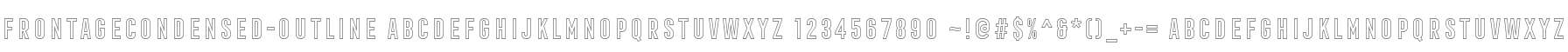 Frontage Condensed Outline