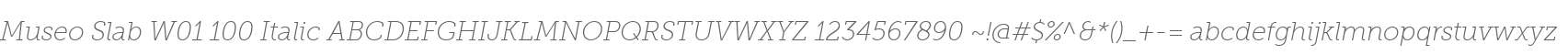 Museo Slab W01 100 Italic