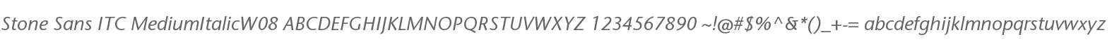 Stone Sans ITC MediumItalicW08