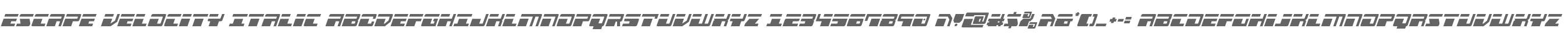 Escape Velocity Italic