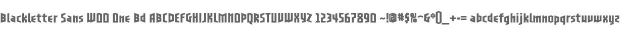 Blackletter Sans W00 One Bd