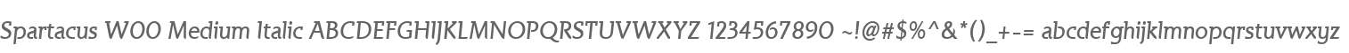 Spartacus W00 Medium Italic
