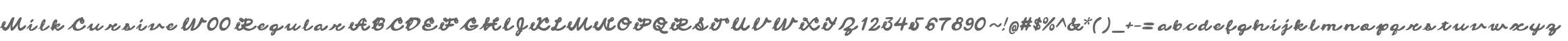 Milk Cursive W00 Regular