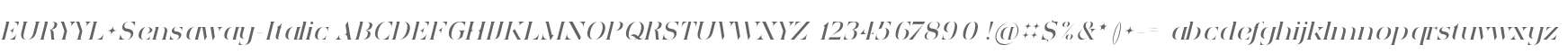 EURYYL+Sensaway-Italic
