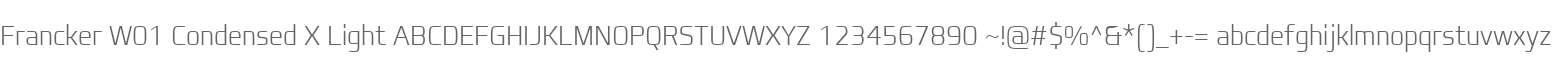 Francker W01 Condensed X Light