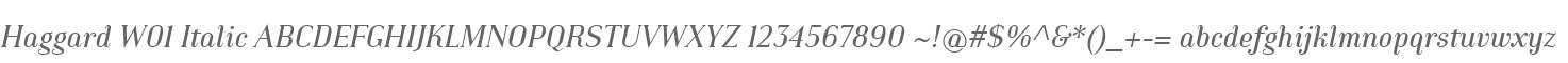 Haggard W01 Italic