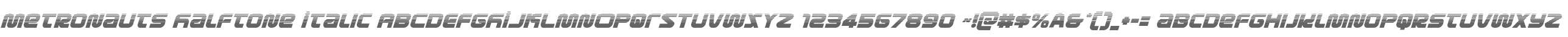 Metronauts Halftone Italic