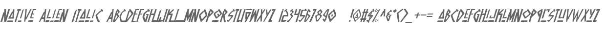 Native Alien Italic