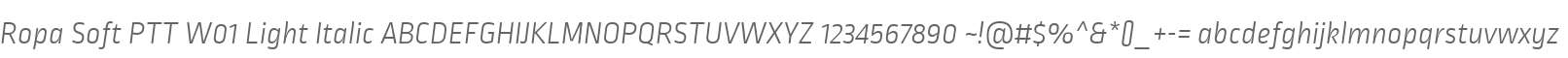 Ropa Soft PTT W01 Light Italic
