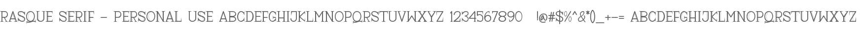 Rasque Serif - Personal Use