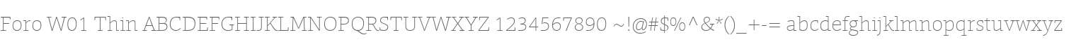 Foro W01 Thin