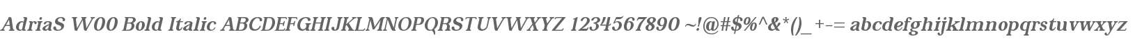 AdriaS W00 Bold Italic