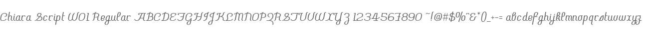 Chiara Script W01 Regular