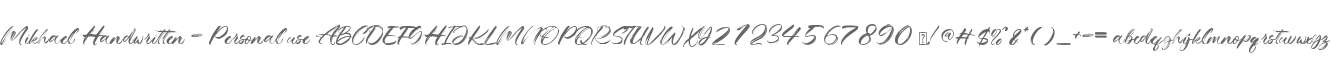 Mikhael Handwritten - Personal use