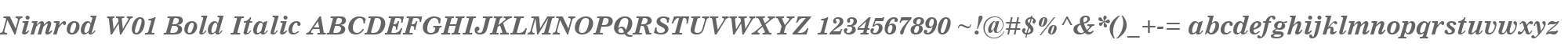 Nimrod W01 Bold Italic
