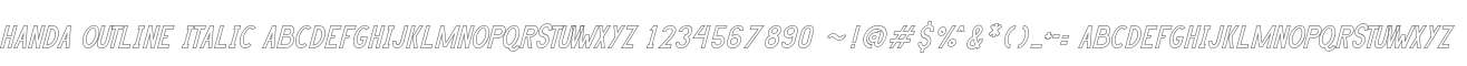 HANDA OUTLINE Italic