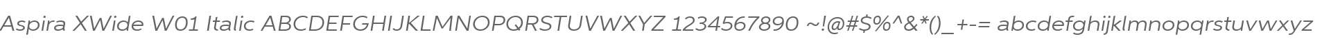 Aspira XWide W01 Italic
