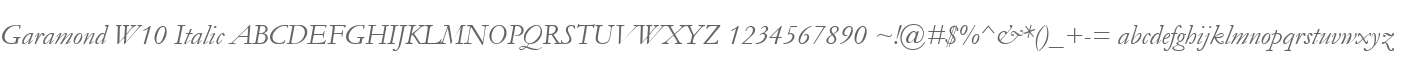 Garamond W10 Italic