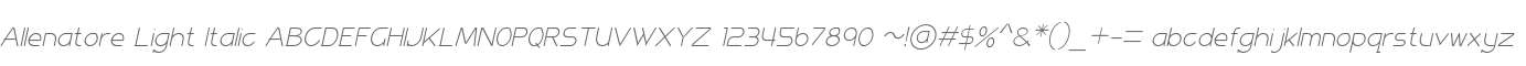 Allenatore Light Italic