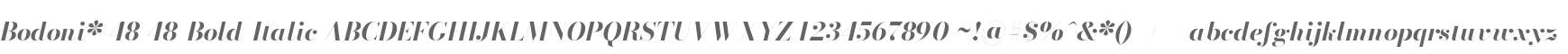 Bodoni* 48 Bold Italic