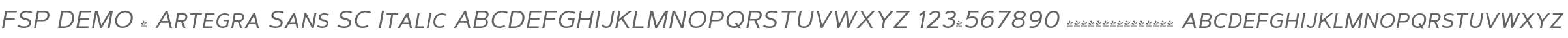 FSP DEMO - Artegra Sans SC