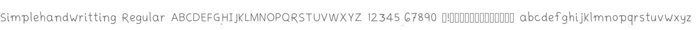 Simplehandwritting Regular