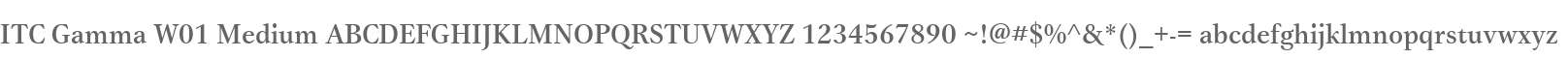 ITC Gamma W01 Medium