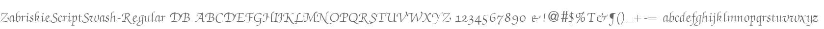 ZabriskieScriptSwash-Regular DB