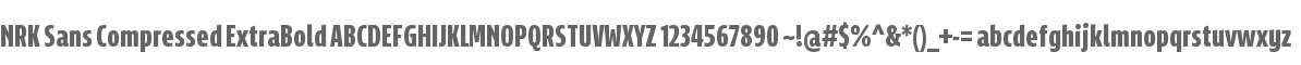 NRK Sans Compressed ExtraBold