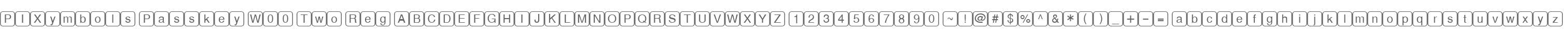 PIXymbols Passkey W00 Two Reg