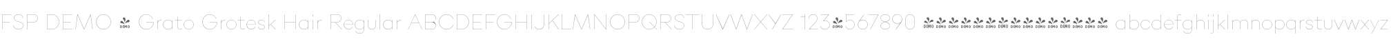 FSP DEMO - Grato Grotesk Hair