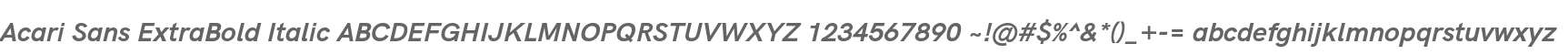 Acari Sans ExtraBold