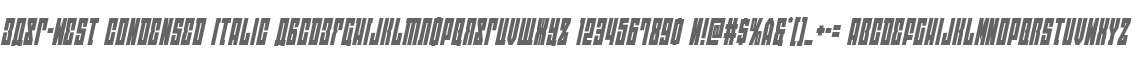 EAST-west Condensed Italic