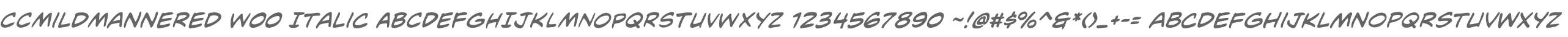 CCMildMannered W00 Italic