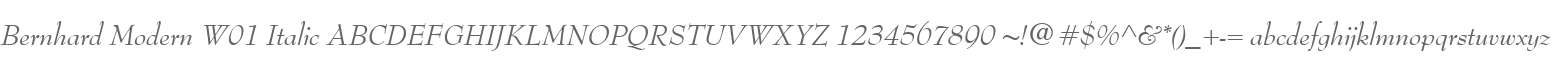 Bernhard Modern W01 Italic