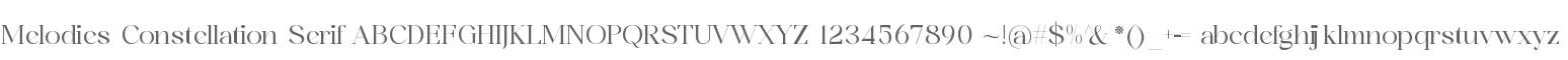 Melodies Constellation Serif