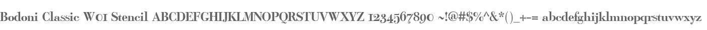 Bodoni Classic W01 Stencil