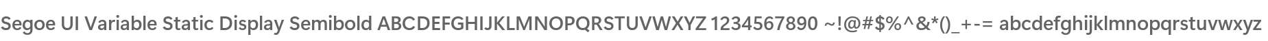 Segoe UI Variable Static Display Semibold