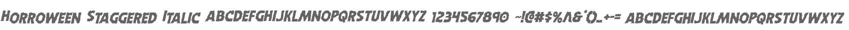 Horroween Staggered Italic