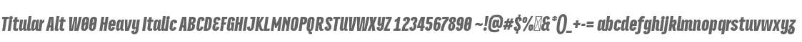 Titular Alt W00 Heavy Italic