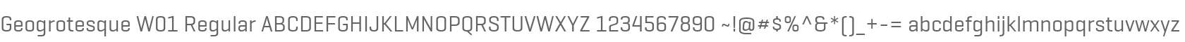 Geogrotesque W01 Regular