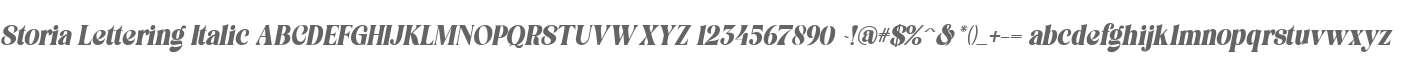 Storia Lettering Italic