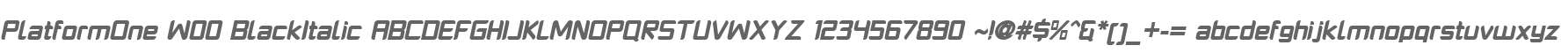PlatformOne W00 BlackItalic