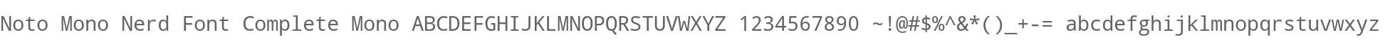 NotoMono Nerd Font Mono