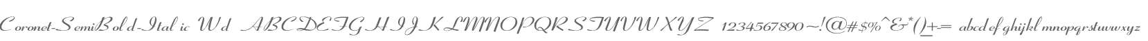 Coronet-SemiBold-Italic Wd