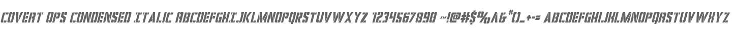 Covert Ops Condensed Italic