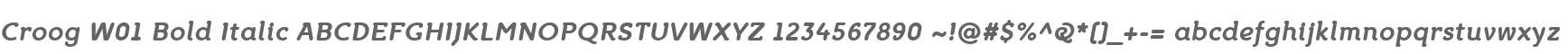 Croog W01 Bold Italic