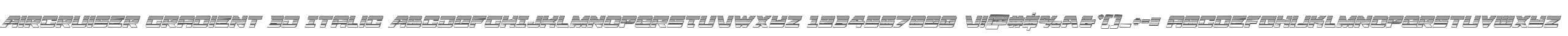 Aircruiser Gradient 3D Italic