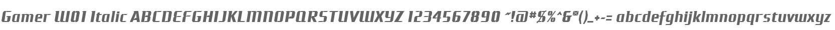 Gamer W01 Italic