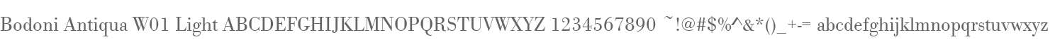Bodoni Antiqua W01 Light